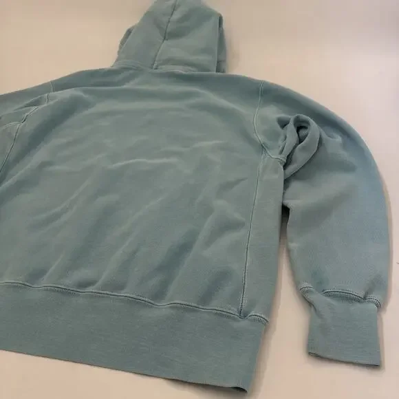 Champion Reverse Weave Light Blue Hoodie Large Hooded Sweatshirt Logo Y2K 90s - Picture 9 of 12